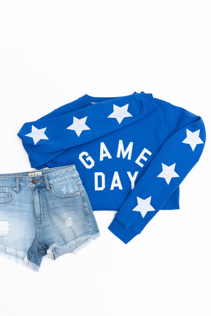 Edgy Gameday in Blue Sweatshirt main image 1