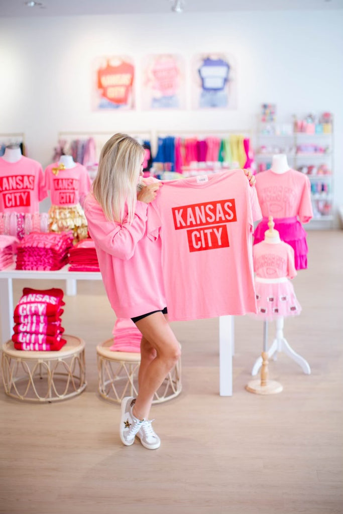 PINK Kansas City Chiefs Bling V-Neck Jersey